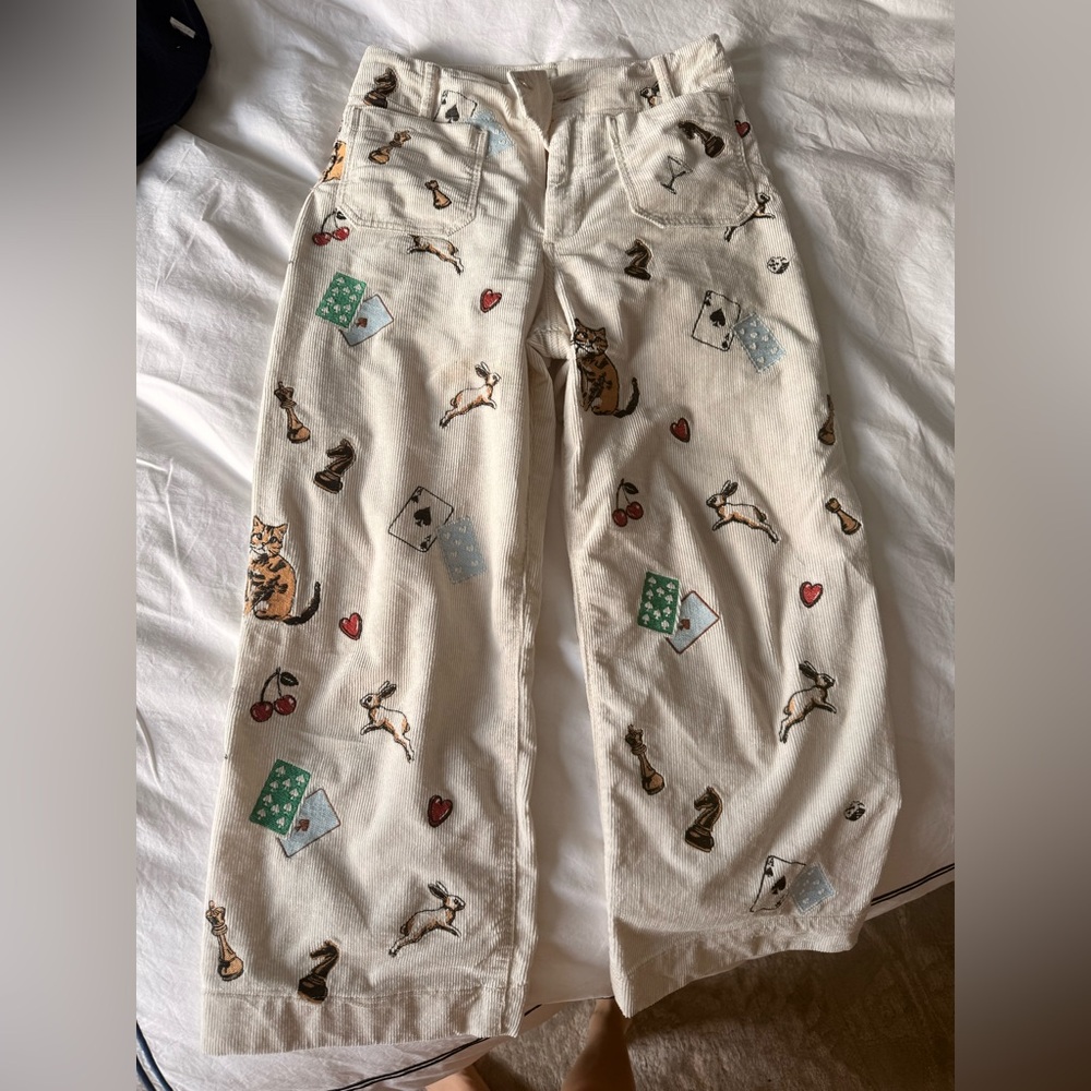 Maeve Cream Corduroy Pants - Picture 4 of 9